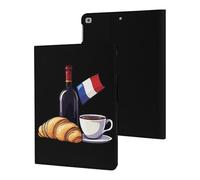 Wine Coffee Croissants France Flag Compatible with iPad Protective Case ipad 2017/2018/Air1/Air2 (9.7in)