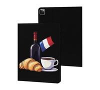 Wine Coffee Croissants France Flag Compatible with iPad Protective Case iPad Pro 2020/2021/2022 (12.9in)