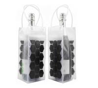 Wine Cooler Bag, Ice Bag for Wine Beer Bottle (2 Pack) Instant Cooling and Keeps Your Drink Cold Keep Cool and Chill Champagne Wine (Black)
