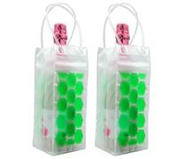 Wine Cooler Bag, Ice Bag for Wine Beer Bottle (2 Pack) Instant Cooling and Keeps Your Drink Cold Keep Cool and Chill Champagne Wine (Green)