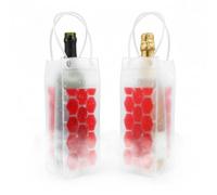 Wine Cooler Bag, Ice Bag for Wine Beer Bottle (2 Pack) Instant Cooling and Keeps Your Drink Cold Keep Cool and Chill Champagne Wine (Red)