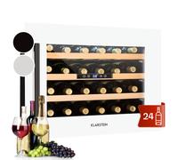 Wine Cooler Fridge Built-In 1 Zone Wine Fridge Glass Door Bar Fridge 24 Bottles [EEK: G]