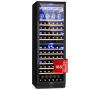 Wine Cooler Fridge Built-In 2 Zone Wine Fridge Glass Door Bar Fridge 162 Bottles