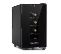 KLARSTEIN Free-standing Wine Cooler Drinks Fridge, Single Zone Wine Fridges Drinks Cooler, Indoor/Outdoor Small Beer Fridge with Glass Door, UV Protection Refrigerator w/Touch Pad, 4-22°C, 8 Bottles