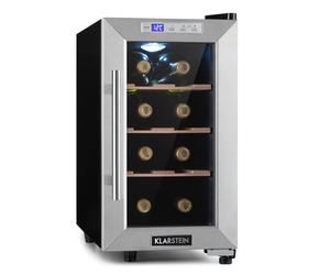 Wine Cooler Fridge Refrigerator Bar Drinks 23 L 8 Bottles Steel LCD Touch 70 W [EEK: G]