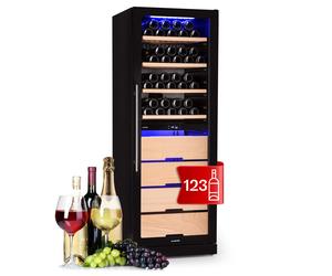 Wine Cooler Fridge Refrigerator Bar Drinks Cellar 226L 123 Bottles Touch Black