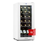 KLARSTEIN Free-Standing Wine Cooler Drinks Fridge, 50L Single Zone Wine Fridges, Wines Prosecco & Beer Bottles, Glass Door, Indoor/Outdoor Bar Fridge and Cooler, 18 Bottles