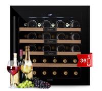 KLARSTEIN Built-in Wine Cooler Drinks Fridge, 92L Single Zone Wine Fridges, Prosecco and Beer Bottles, Touch Pad, Indoor/Outdoor Bar Fridge and Cooler for Garden, 5-20°C, Fits 36 Bottles