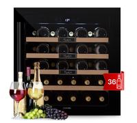 Wine Cooler Fridge Refrigerator Built In Bar Drinks 92 L 36 Bottles LED Black [EEK: G]