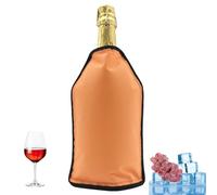 Wine Cooler Sleeve - Rapid Ice Wine Chiller for 750ml Bottles & Champagne - Portable Cooling Gel Jacket with Elastic Sides for Picnics, Dinner Parties & BBQ - Leaks Proof & Durable - Orange