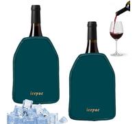 Wine Cooler Sleeve, Wine Bottle Gel Cooler Sleeve Freezer Chiller, Long Lasting Keep Wine Cool and Chill Sleeve for Prosecco Champagne Beer Wine Bottles(2PCS Blackish Green)