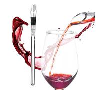 Wine Cooler, Wine Cooler Stick Set, Barware Wine Cooler, 3-in-1 Wine Cooler Stick, Wine Chiller with Stainless Steel Wine Pouer and Chill Rod, 3 in 1 Bottle Cooler for Home, Pool, Beach and BBQ