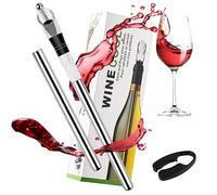 Wine Cooling Rod Set, Wine Cooler Rod Made of Stainless Steel 4-in-1 Wine Cooling Stick, Wine Cooler as an Ideal Gift Red and White Wine Gift Set Gift for Wine Lovers