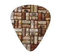 Wine Cork Print 12 Pieces Guitar Picks For Guitars And Ukulele, Unique Guitar Present
