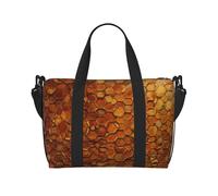 Wine Cork Print Hand Travel Bag with Zipper Weekender Overnight Bag for Women Men Carry On