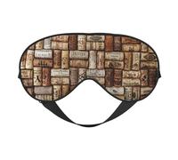 Wine Cork Print Sleep Mask for Women Men, Comfortable Eye Mask for Travel, Nap and Sleep