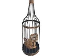 Wine Cork Storage Basket, Decorative Wine Cork Barrel, Wine Cork Holder Metal, 60 Corks Capacity Wine Cork Collector for Dining Room Bedroom Craft Ornament