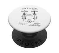 Wine Corkscrew Opener Old Vintage Patent PopSockets Adhesive PopGrip