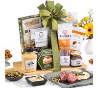 Wine Country Gift Baskets Gourmet Salami and Cheese with Bamboo Cutting Board for Family, Friends, Client Appreciation, Thank You for Women, Men, College, Appreciation, Birthday, Corporate, Get Well