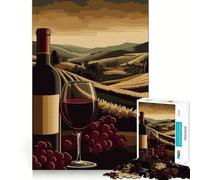 Wine Country Landscape Tuscany 1000 Piece Jigsaws for Adults Think Training Play Tight Lock No Loose Pieces Unique Gift for Stress Relief (38x52cm)