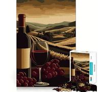 Wine Country Landscape Tuscany Adult Jigsaw1000 Pieces Mind Boost Game Premium Laser Cut Quality Relaxing Indoor Group Activity (38x26cm)