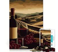 Wine Country Landscape Tuscany Jigsaw Puzzle 1000 Piece Focus Boost Fun Advanced Laser Cutting Tech Travel-friendly Brain Game Gift (50x75cm)