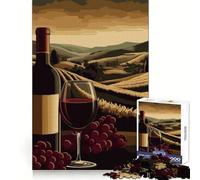 Wine Country Landscape Tuscany Jigsaw Puzzle for Adults 1000 Pieces Creative Think Stress Relief Fun Exact Edges Thoughtful Xmas (38x26cm)
