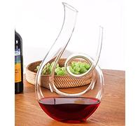 Wine Decanter - 100% Lead-Free Crystal Glass Wine Carafe Hand-Blown Red Wine Decanter Carafe (Spiral)