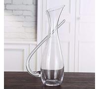 Wine Decanter - 100% Lead-Free Tilt Handle Crystal Glass Wine Carafe Hand-Blown Red Wine Decanter Carafe