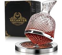 Wine Decanter 1500ml Lead-Free Crystal Red Wine Carafe, 360° Rotating & Fast Aeration, Luxury Gift Box for Wedding Anniversary Retirement Christmas Day Wine Buffs Gift