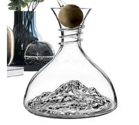 Wine Decanter, Crystals Clear Glass Serveware, Wine Aerating Vessel for Enhanced Flavor Release, Elegant Wide Base Design, Tabletop Beverage Accessory, Serving Solution for Home Restaurant