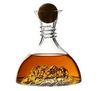 Wine Decanter, Crystals Clear Glass Serveware, Wine Aerating Vessel for Enhanced Flavor Release, Elegant Wide Base Design, Tabletop Beverage Accessory, Serving Solution for Home Restaurant