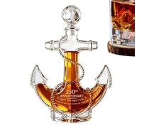 Wine Decanter Glass 350ml US Maritime 250th Whisky Carafe | Collector Alcohol Decanter for Dads Men Bartender Collectors Party Homme Restaurants Hotels Clubs Shelves