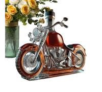 Wine Decanter, Motorcycle Glass Bottle, Vintage Liquor Aerator, Whisky Champagne Decanter, Vodka Serving Container, Display for Kitchen Restaurant Commercial Motorcycle Lovers, Red