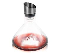 Wine Decanter Set with Aerator Filter, Iceberg Design Wine Carafe Red Wine Decanter, Wine Aerator, Wine Accessories, Quick Filter Wine Dispenser Decanter, Wine Decanter Gift for Wine Lovers(A)