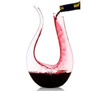 Wine Decanter，Towinle Red Wine Carafe Leadfree Crystal Glass Wine Aerator Wine Presents Accessories (1200 Milliliter)