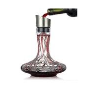 Wine Decanter with Integrated Aerator and Filter - Lead Free 100% Hand Blown Crystal Glass, Ideal Wine Gift