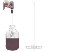 Wine Degasser, Stainless Steel Mixing Paddle and Agitator Tool for Home Brewing, Drill Mixer Rod for Degassing Beer and Wine
