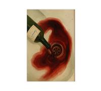 Wine Down The Drain Canvas Poster for Dorm Room Decor Gift | Unframe-style, Multiple sizes, Multiple frame styles, Wall Art, Decor Print, Dorm Room Decor