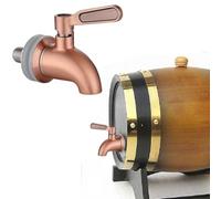 Wine Faucet, Beverage Dispenser Tap, 304 Stainless Steel for Juice Spigot, Wine Faucet 16mm Gold Spigot for Juice Water Smooth Flow Ball Valve Leak-Proof(Brushed rose gold（16mm）)