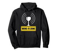 Wine-Fi WiFi Waves Adults Wireless Local Winery Networking Pullover Hoodie