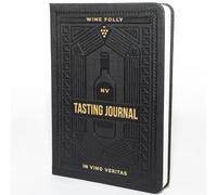 Wine Folly Wine Journal Guided Wine Tasting Notes (5" x 7" B6 Notebook) - Features 4 Step Tasting Method, Wine Color Reference Card, and Page Marker - Black