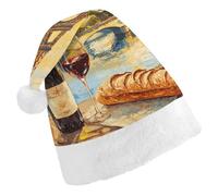 Wine French Bread Eiffel Tower Sunshine Christmas Hat Santa Cap Child
