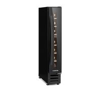 Klarstein Vinovilla Built-in Wine Cooler Drinks Fridge, Single Zone Fridges, Prosecco & Beer Bottles, Touch Pad, Indoor/Outdoor Bar Fridge Garden, 5-22°C, 7 Onyx, Black, 20 Liters
