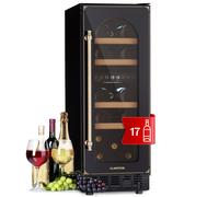 Klarstein Vinovilla Built-in Wine Cooler Drinks Fridge, Dual Zone Wine Fridges, Wine Prosecco & Beer Bottles, Touch Control, Indoor/Outdoor Bar Fridge & Wine Cooler for Garden, 5-22°C, 52L, 17 Bottles