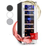Wine Fridge Cooler Drinks Fridge 53L Glass Door Touch Control 17 Bottles White [EEK: G]