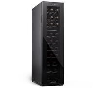 Wine Fridge Freestanding 2 Zones Drink Fridge Wine Cabinet Glass Door 27 Bottles