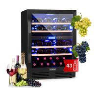 Klarstein Vinovilla 59.5cm 43 Bottles Built-Under Dual Zone Wine Fridge Black