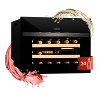 Klarstein Vinoline 56.4cm 24 Bottles Built-In Wine Cooler Black
