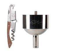 Wine Funnel Decanter with Stainless Steel Filter and Wine Aerator - Professional Corkscrew with Foil Cutter - Decanter Gift Set for Sommeliers and Lovers